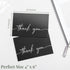 Pack 20 4x6 Inches Bulk of Thank You Cards with Envelopes & Stickers, Black Thank You Cards - Suitable for Business