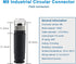 M8 4 Pin Male & Female Socket Panel Aviation Wire Connector, 8mm Outdoor Waterproof IP67 A Coding