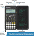Upgraded 991ES Plus Desktop Scientific Calculator, ROATEE 4-Line Display Erasable LCD Writing Tablet, Solar Power