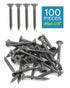 100pcs #6 x 1-1/8" Flat Head Phillips Drywall Screws - Fine Thread Sharp Point Wood Screw, Carbon Steel 1022A