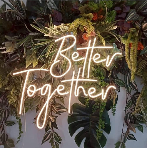 Ulalaza Better Together LED Neon Sign Night Light for Wall Party Dcor