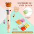 Primo Lines Kawaii Pencil Case and Complete 61 PCS Pink Stationary Set with Cute Boba Case, Pens, Stickers