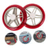2pcs PRETYZOOM Replacement Wheels for Rolling Cart PU Plastic Grocery Trolley Wheels Smooth Operation Quiet Design