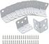 Jiozermi 12 Pcs Corner Brace, L Shape Shelf Bracket 1"x1"x1.3" , 90 Degree