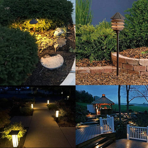 T5 T10 Wedge Base LED Light Bulb: High Brightness 12VAC/DC 3Watt 2700K-3000K Warm White for Outdoor Lighting, Pack of 6