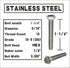 Bolt Fullerkreg 10 Sets Stainless Steel Hex Head Screws, 5/16-18x1-1/4", Bolts and Nuts Kit with Washers