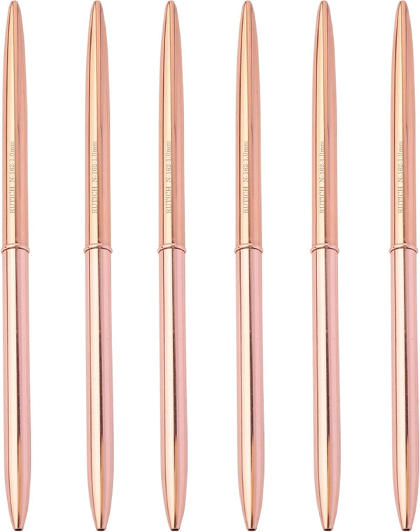 Replacement Wedding Signing Pen for Guest Book, RUTICH Signing Pen Holder, Rose Gold, 6 Pcs
