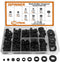 ISPINNER 190pcs Rubber Grommet Assortment Kit, 9 Sizes Eyelet Ring Gasket (Black, 1/4" to 1")