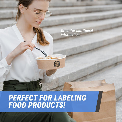 Gluten Free Stickers, 2 inch Round Golden Brown - 300 Labels, Self-Adhesive Allergen Warning for Wedding Meals