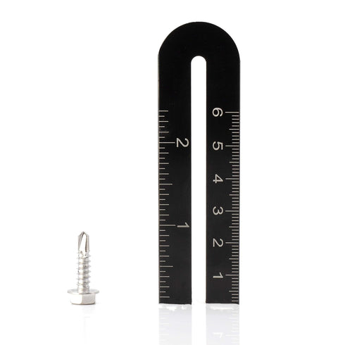 THE CIMPLE CO #10 Size, 3/4" Length (19mm) Self Tapping/Drilling Screw, 410 Stainless Steel, 100pcs