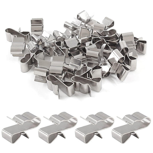 Biaungdo 30 Pcs Trailer Frame Wire Clips, Stainless Steel Metal Solar Panel Wire