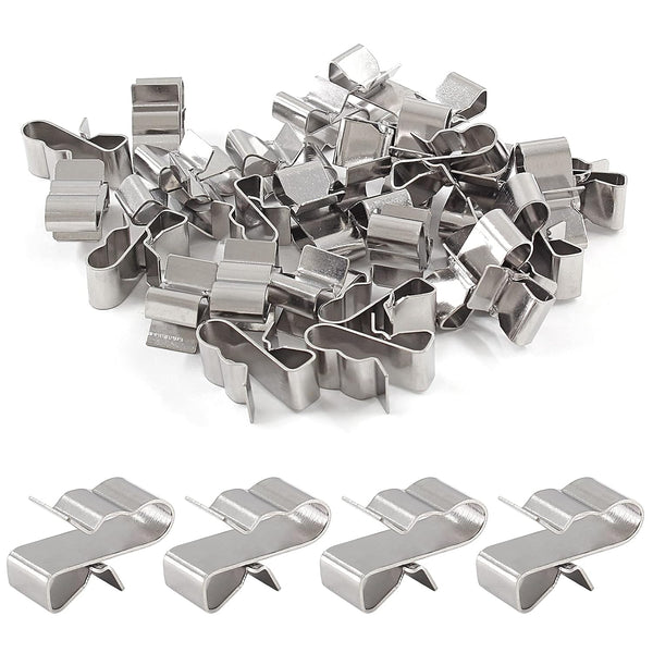 Biaungdo 30 Pcs Trailer Frame Wire Clips, Stainless Steel Metal Solar Panel Wire