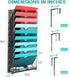 GALASALA 10 Pockets Wall File Organizer, Mesh Hanging File Holder with Hooks, Black Magazine Rack for Office Supplies