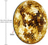Smooffly Gold Disco Ball Round Mouse Pad, Cute Sequin Mouse Pad, Disco Coaster for Computers and Laptops