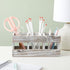 Juvale Rustic-Style Wooden Desk Pencil Holder with 3 Compartments for Office Accessories and Farmhouse Decor