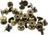 12pcs Mini Drawer Pulls, 0.31" x 0.39" Round Cabinet Knobs, Antique Bronze Handles for Dresser Closet Jewelry Box