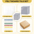 DOLLAR BOSS Large Cork Bulletin Board 48"x36" Wall Tiles, 12 Packs, 1/2" Thick with 120 Pushpins, Light Grey