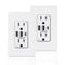 Coby USB Wall Outlet, Dual High Speed 6.0 Amp USB Ports, 15A Duplex Tamper Resistant Receptacle, Pack of 2