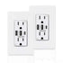 Coby USB Wall Outlet, Dual High Speed 6.0 Amp USB Ports, 15A Duplex Tamper Resistant Receptacle, Pack of 2