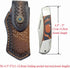 5'' Leather Folding Pocket Knife Sheath,Leather Knife Pouch for Buck 110,Knife Holster,Knife Sheaths (Dark Brown) by COHOMELARS