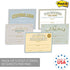 Motivational Achievement Certificate Fill in Sticky Note Pads, 6" x 4" Repositionable Recognition Award Sticky Pads, 50