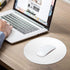 Dapesuom Round Mouse Pad, 8.7 x 8.7 Inch, Cute Small Mouse Mat, Washable Non-Slip Rubber Base, White