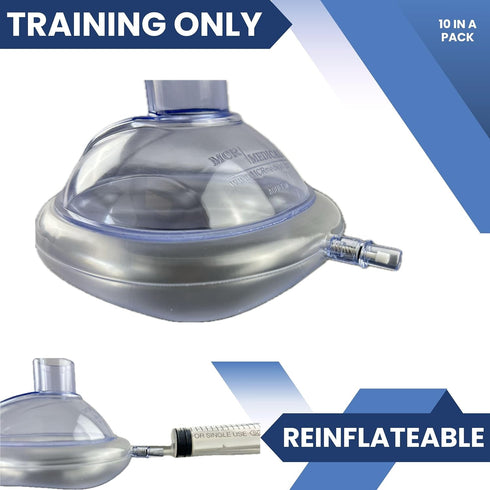 Pack 5 5 Combo of CPR Training Masks, Adult & Infant with Valves, MCR Medical