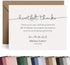 Curio Press Funeral Thank You Cards with Envelopes, Custom Stationery with Name