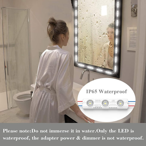Dimmable 13ft(4m), Kintion LED Vanity Mirror Lights with RF Remote, Hollywood Style Bathroom Waterproof, for Full Body