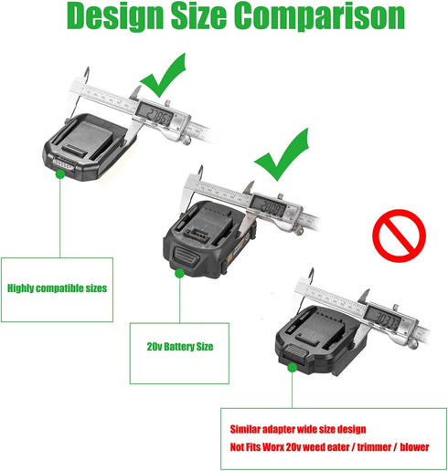 1x Adapter Only for Worx 20v USA Version Cordless Tools, Compatible with Ridgid 18v Batteries, Black-Yellow