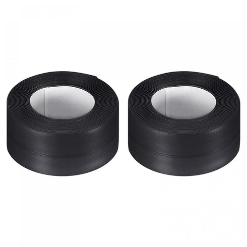 uxcell Waterproof Seal Caulk Strip Tape, Self Adhesive, 1.5"W x 10.5'L PVC for Kitchen Bathroom, Black, 2Pcs