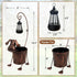 Solar Lights Outdoor with Planter Pot,Metal Dog Solar Lamp Post with Planter Base Outdoor Decorative
