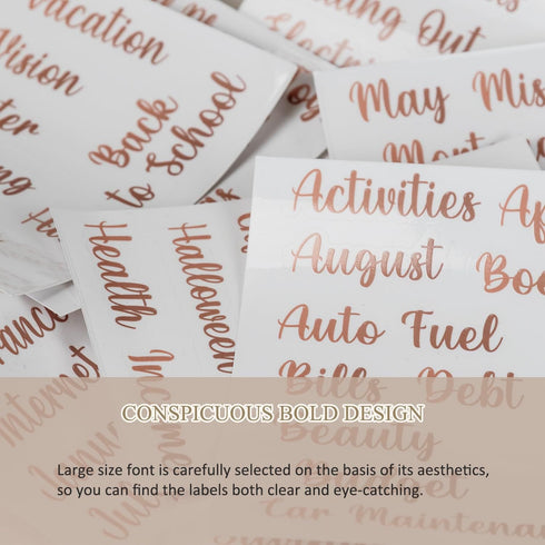 Mageeki Budget Stickers for Cash Envelopes, 80 Vinyl Decals for A6 Cash Binder & Finance Planner, Money Organizer