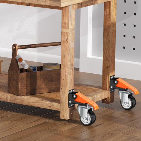 Ronlap Workbench Casters Kit, 880 Lbs Capacity, 3" Heavy Duty Retractable Casters 4 Pack