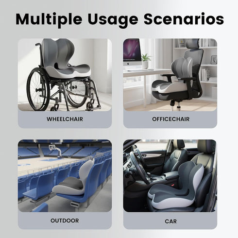 Generic Truck Seat Cushion Ergonomic Memory Foam with Lumbar Support Orthopedic Car Seat Cushion for Truck Drivers