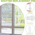 60 1.10 Inch Pcs Shutter Replacement Pins Clear Plastic Louver Pins for Window and Plantation Shutter Repair Supplies
