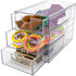 Noverlife 3 Drawers Hair Accessories Organizer - Clear Acrylic Desktop Craft Drawer Cabinet for Bathroom