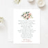 5.5x4.25 Sympathy Acknowledgement Cards, Personalized Funeral Thank You Cards with Poem and Pink Flowers - Flat