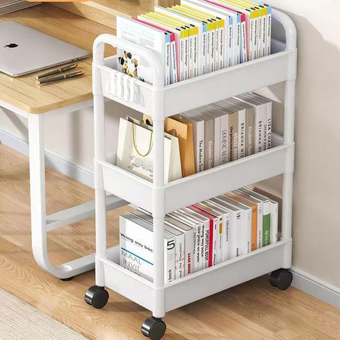 apcans 3 Layer Rolling Storage Cart Organizers for Kitchen Bathroom Shelving Unit with Wheels Mobile Storage Rack