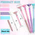 Leinuosen 48 Pcs Big Crystal Diamond Pens, Bulk Christmas Gift Bling Ballpoint Pen with Black Ink for Office Supplies