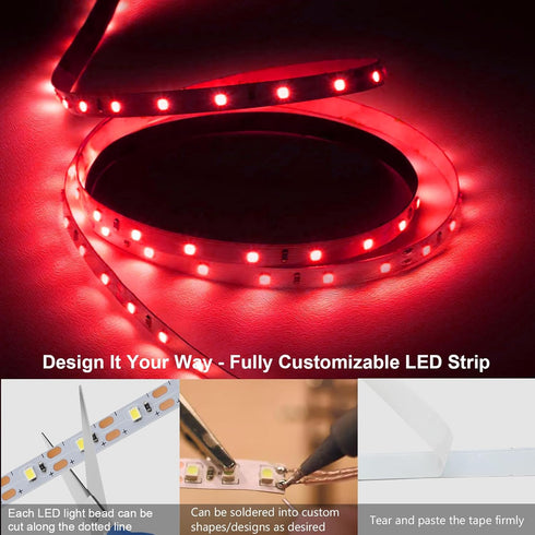 9.8Ft 180 2835 echosari Strip Lights USB, LED Strip Lights Cuttable SMD Super Bright with Self-Adhesive DIY for Cabinet