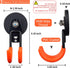 MUTUACTOR Heavy Duty Magnetic Hooks, Strong Anti-Slip Rubber Coated Utility Storage Hooks for Workbench (2PCS, J-Shape,