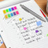 KICNIC Page Markers Sticky Index Tabs, 500 Pcs Fluorescent Pop Up Note Flags, 1.77 X 0.47 Inch Tabs for Notebooks.