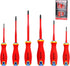 HAUTMEC 1000V VDE Insulated Screwdriver Set, 6 Piece Electrician Screwdriver Kit with Forged S2 Shanks and Magnetic Tips
