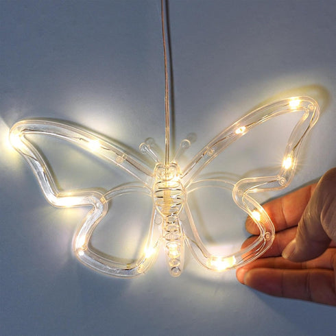 Generic LED Butterfly Lights, Spring Butterfly Window Lights, Battery Operated Lighting Sign, For Lawn Garden Bedroom