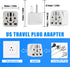 2 Pack US Travel Plug Adapter,UK to US Plug Adapter, Universal to American Outlet Plug Adapter, US to EU/UK/AU/CN/JP/Italy/Brazil/European to American Plug Adapter Travel Essentials,White