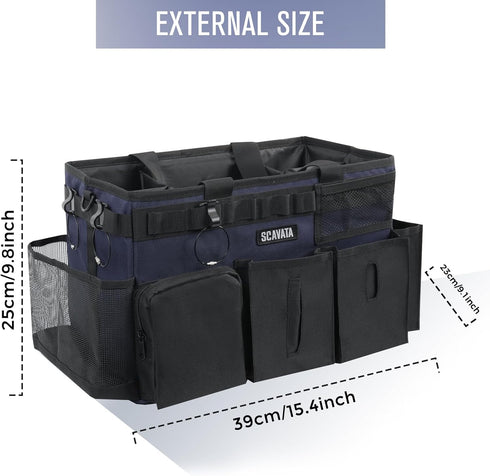 4 SCAVATA Wearable Cleaning Caddy Bag, Cleaning Caddy Supplies Organizer with Handle & Shoulder Straps