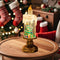 SYBOYEGE Flameless Snow Globe Candles, Battery Opered Christmas Candles Light with Swirling Glitter,