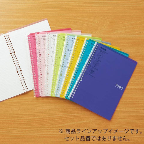 Kokuyo Campus Smart Ring Binder, B5, Blue Green, Up to 25 Sheets, 26 Holes Slim Binder with 10 Extra Loose-leaf Paper