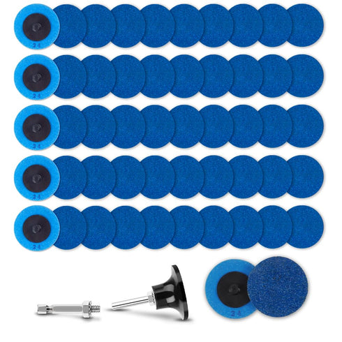 Linkiblock 50Pcs 2 inch R-Type Quick Change Zirconia Surface Conditioning Sanding Discs Set